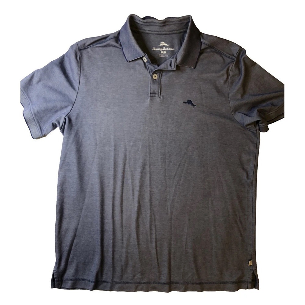 Tommy Bahama - Men's Medium - Blue Gray - Golf - Polo -  Shirt - Short Sleeved